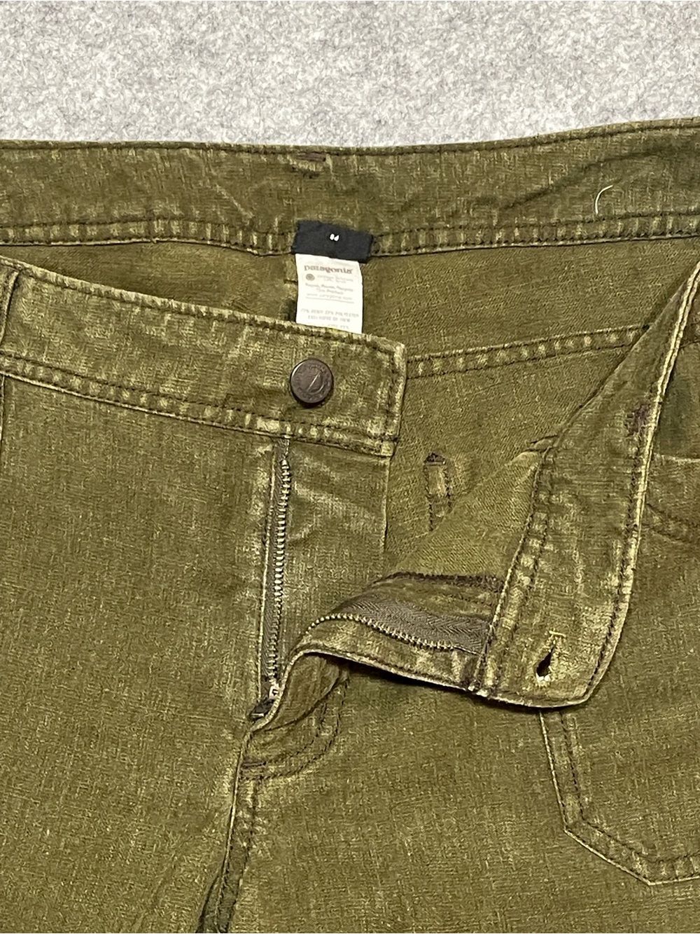 Patagonia Hemp Olive Green Straight Leg Women's Pants - Picture 3 of 6